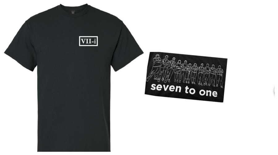 Black VII - i tee, front and back