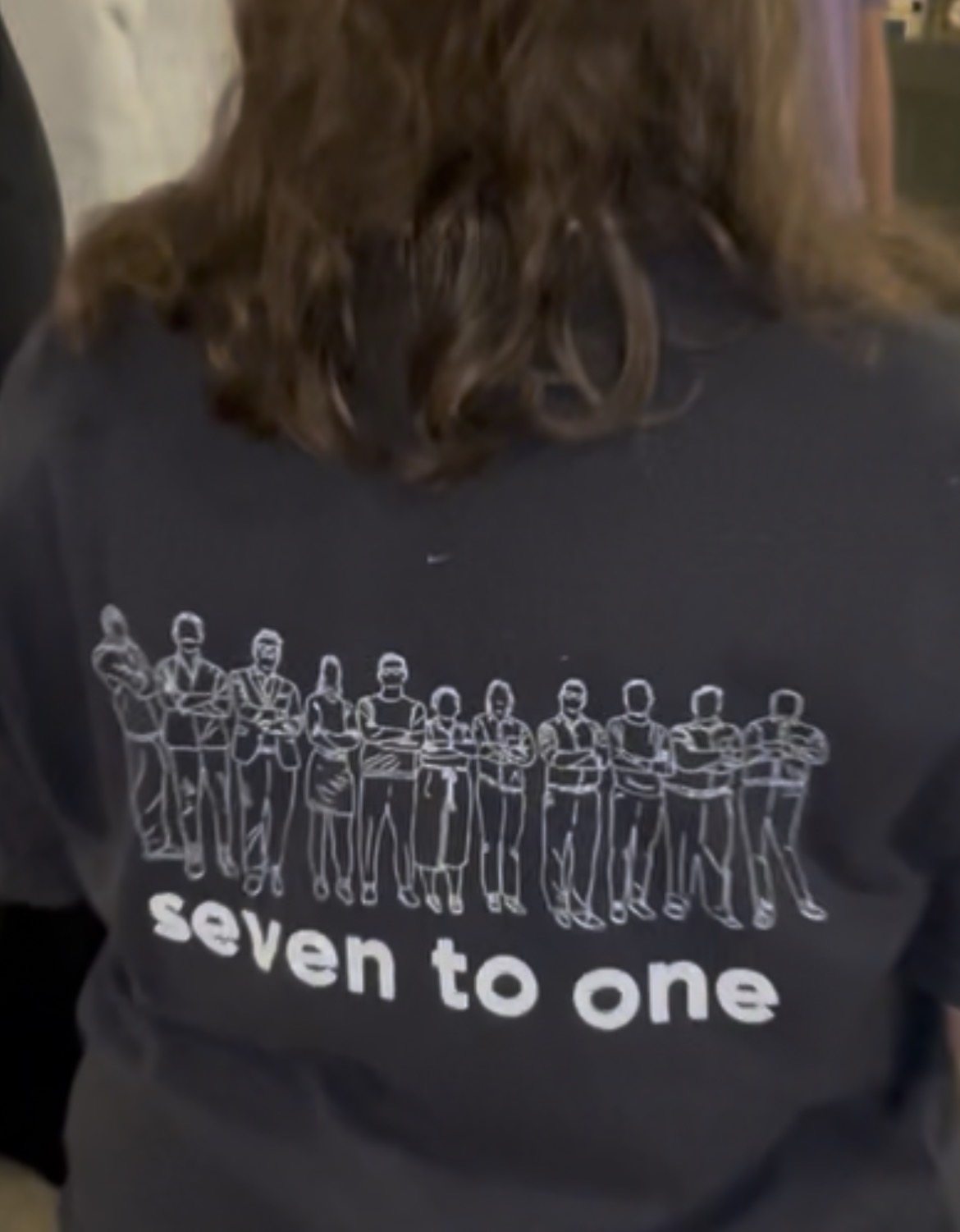 Close-up of a seven to one shirt