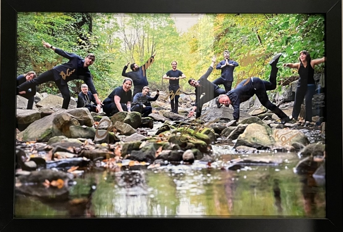 Signed framed creek photo